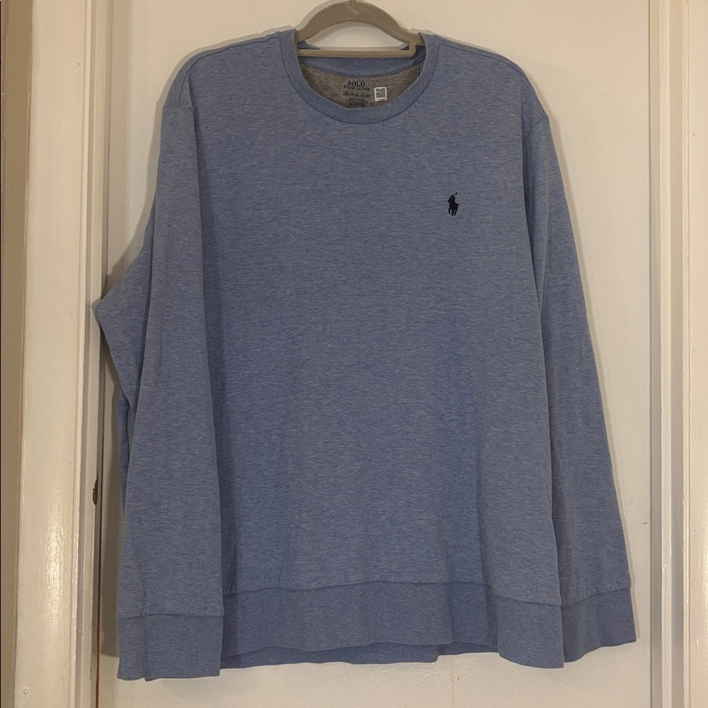 Polo Ralph Lauren Luxury Jersey Long Sleeve Crewneck Sweatshirt Blue XX Large